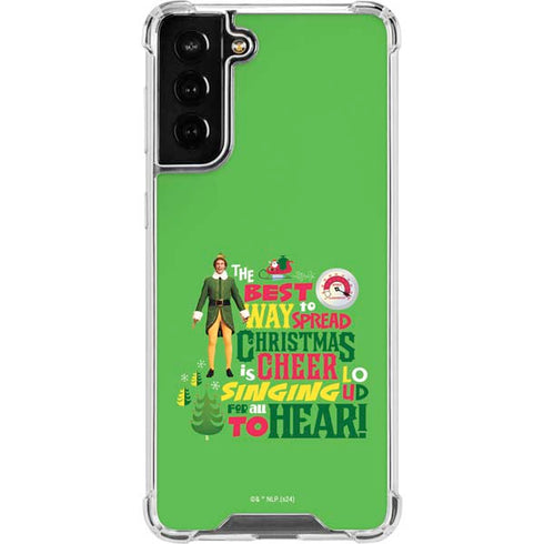 Elf Spread Christmas Cheer Galaxy S21 FE Clear Case